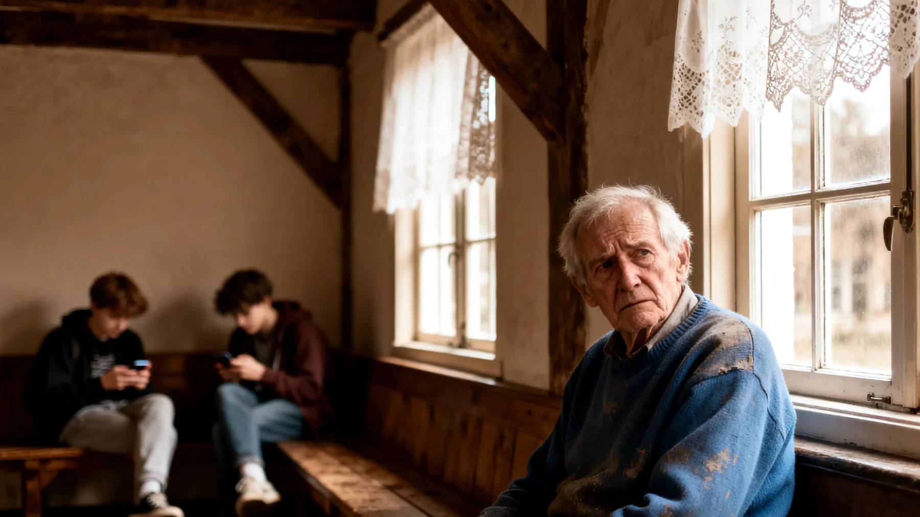 Angst van de opa voor de toekomst van zijn adolescente kleinkinderen"