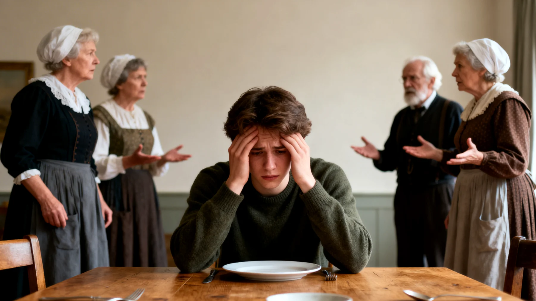 Conflicten tussen ouders en hun jongvolwassen kinderen over kwesties met de uitgebreide familie (schoonfamilie, etc.)"