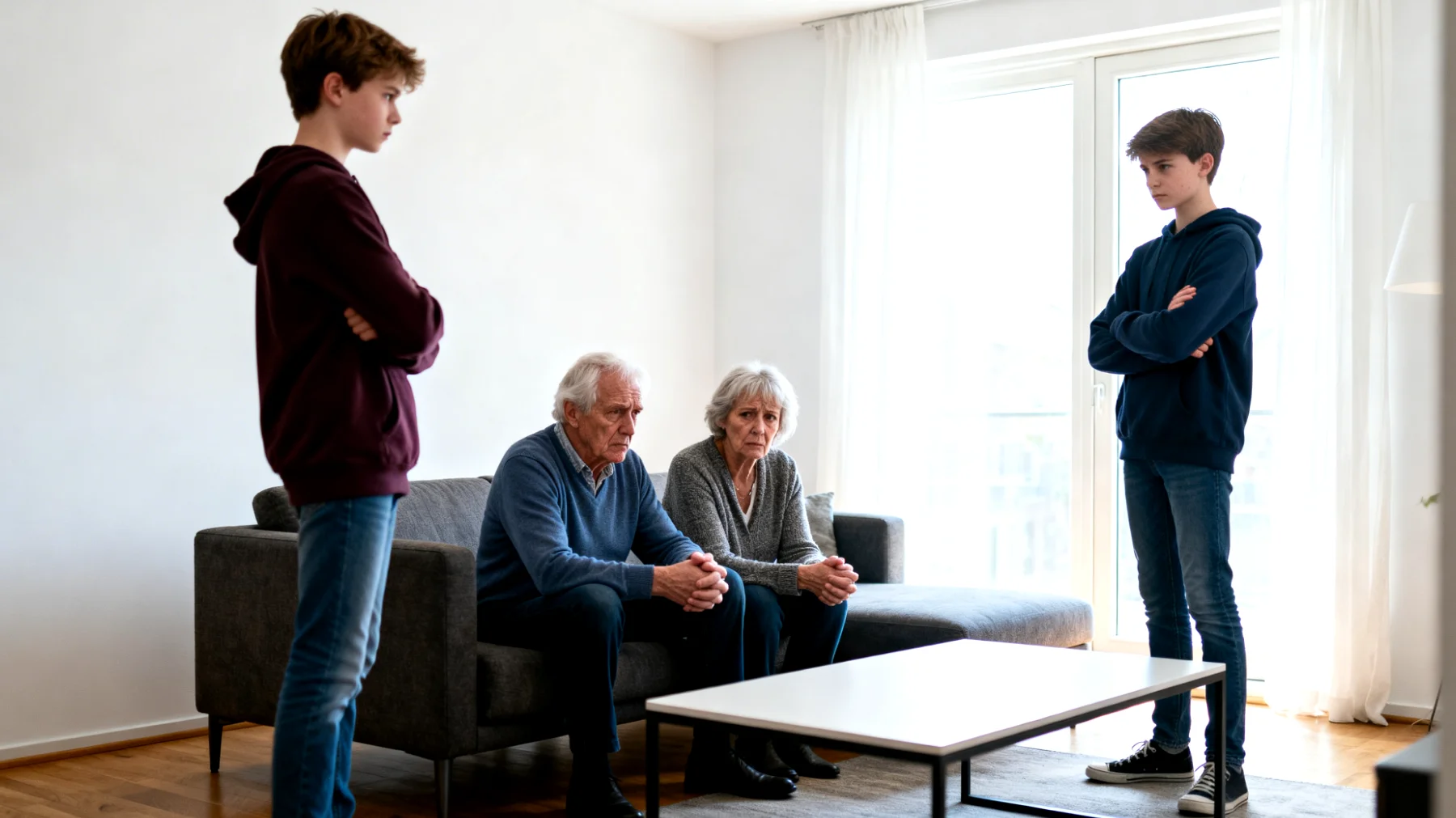 Grootouders die worstelen met jaloersheid en rivaliteit tussen adolescente kleinkinderen"