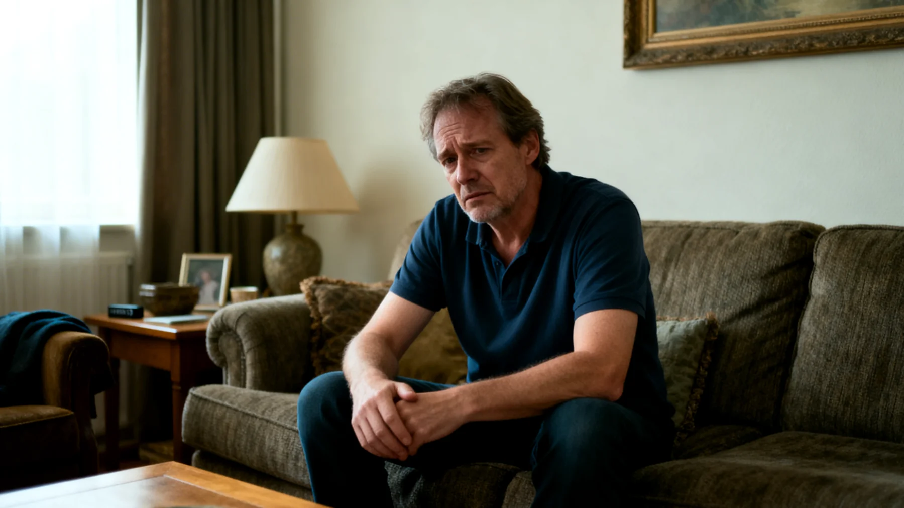 Vader van jongvolwassenen die kampt met hun verlegenheid en sociaal isolement"