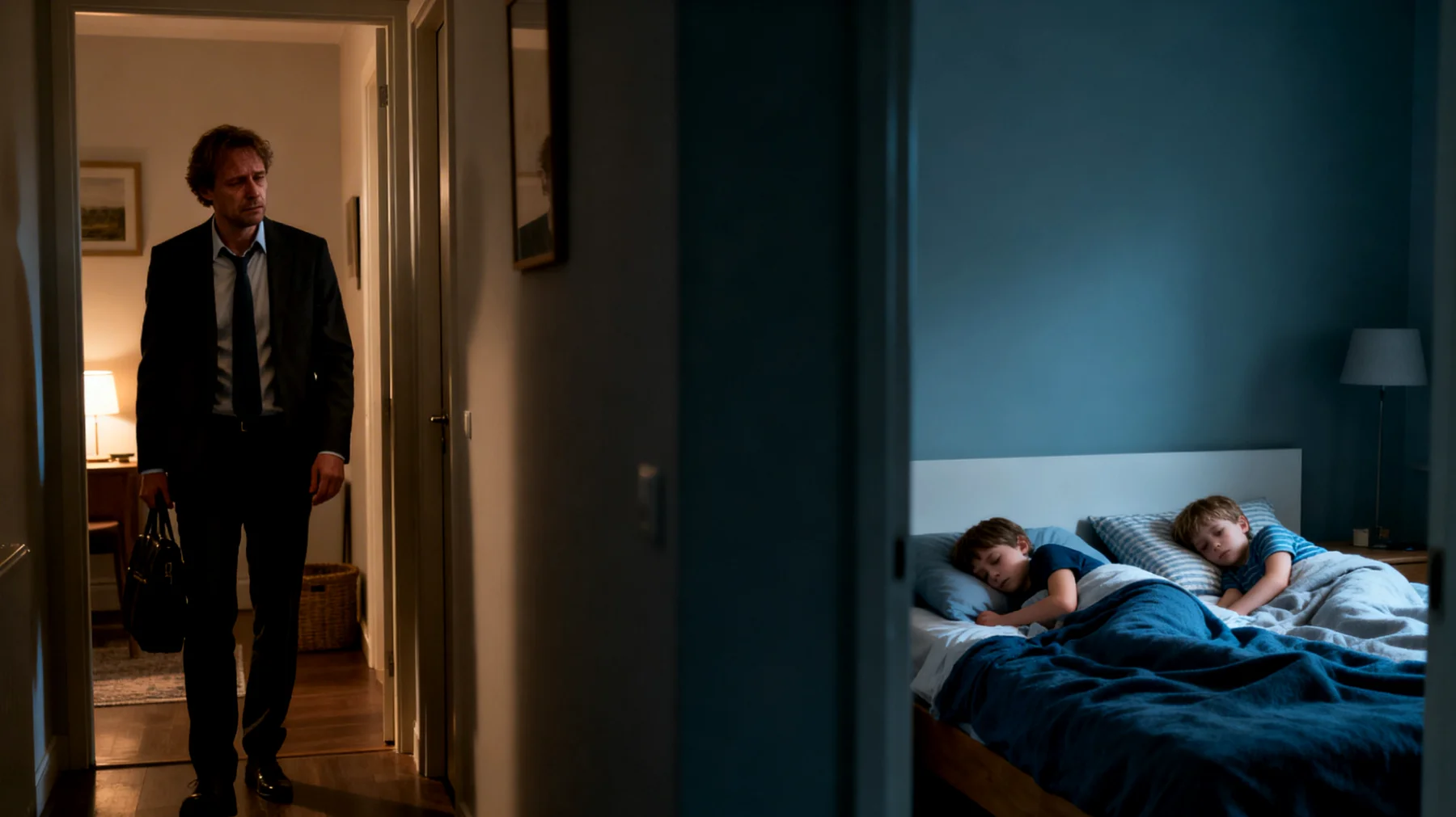 Vader heeft te weinig quality time met zijn kinderen door werk, verplichtingen en dagelijkse drukte, waardoor de emotionele band en betrokkenheid bij hun ontwikkeling verzwakt"